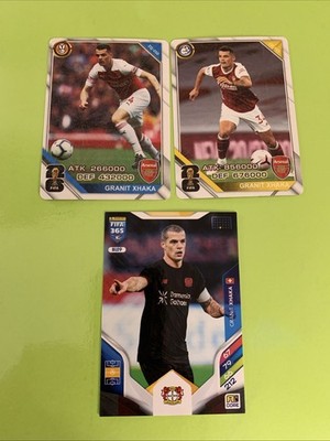 Granit Xhaka a lot of three different soccer cards