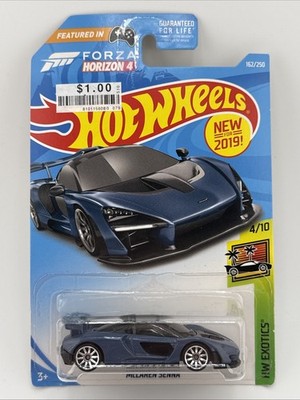 Hot Wheels MCLAREN SENNA New for 2019 HW Exotics 4/10 BLUE seen Forza Horizon 4