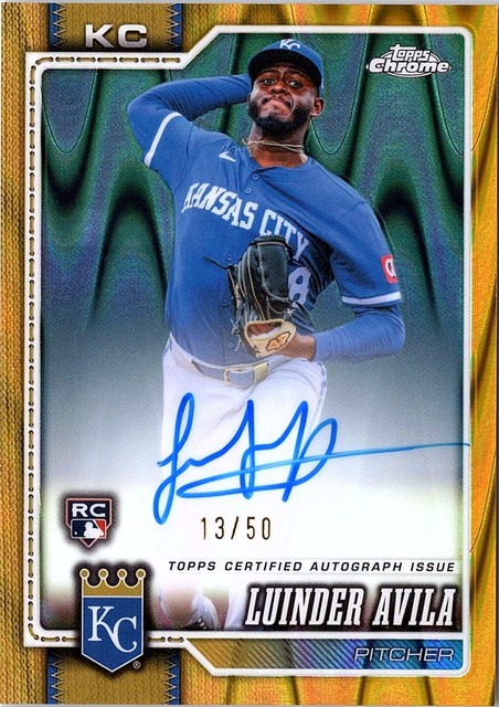 2026 Topps Chrome #RA-LAV Luinder Avila Gold Raywave Refractor RC Autograph /50