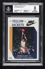 1988-89 Nike Georgia Tech Yellow Jackets Dennis Scott BGS 8 0q3
