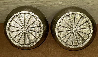 Lemon Slice Metal Bookends Set x2 Citrus Fruit Decorative Modern Hallmark Home