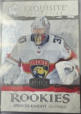 Spencer Knight Exquisite Rookies 043/299 - 2021-22 Black Diamond Hockey (R-SK)