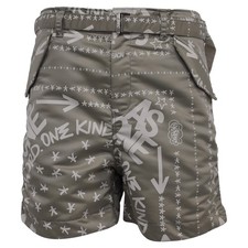 Sacai Eric Haze Bandana Print Shorts In Green Nylon Men Khaki Size 2