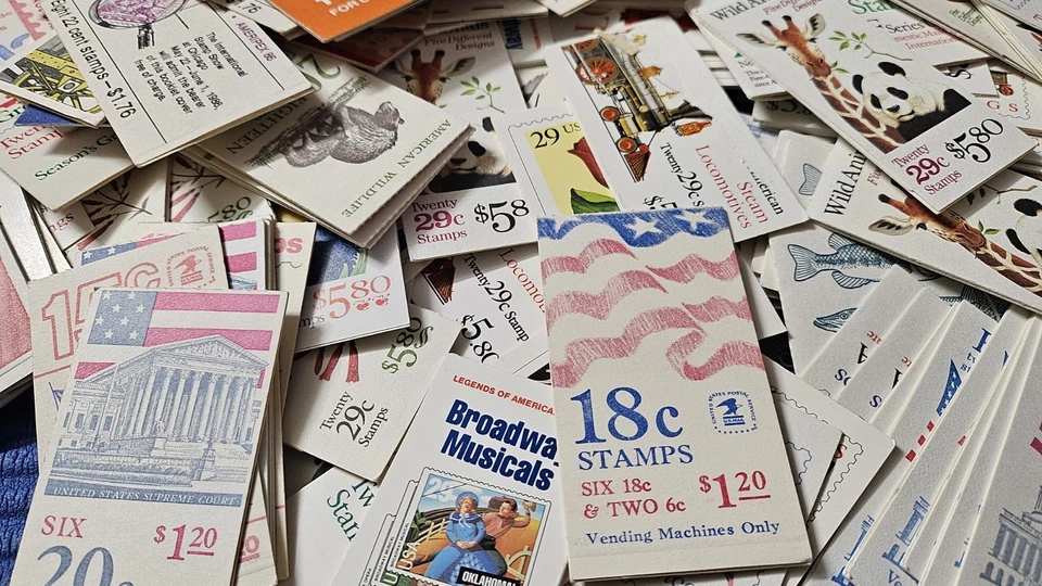 US 1c-44c MNH Booklets 1960-2010 Commemoratives & Definitives $100 Face Value - Image 3 of 3