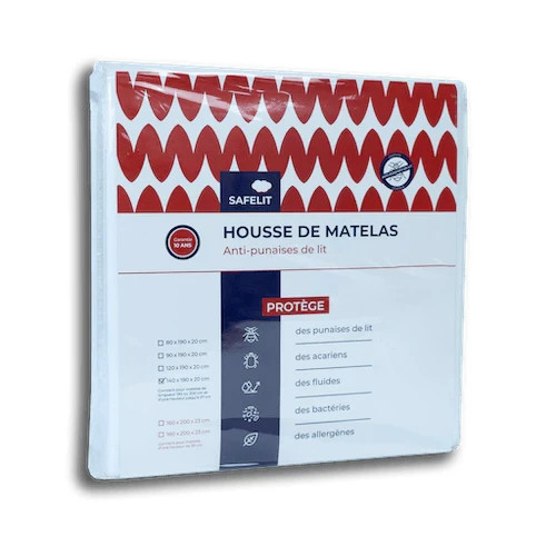Housse de matelas anti-punaise de lit 180 X 200cm pour éliminer les piqûres et protéger le sommeil