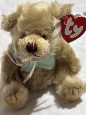 Olivia 8in TY Beanie Attic Treasure 2000 beige jointed bear with vest new 6258