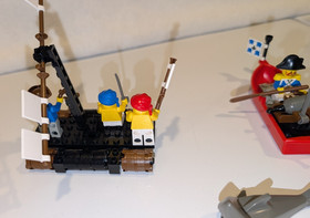 Lego 6245 Harbor Sentry and 6257 Pirates Castaway's Raft 98% complete - No Box