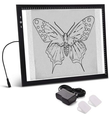 HSK A3 Artist tracing Light Box Copy Table, 12V1A Adapter Power Dimmerable 6000 