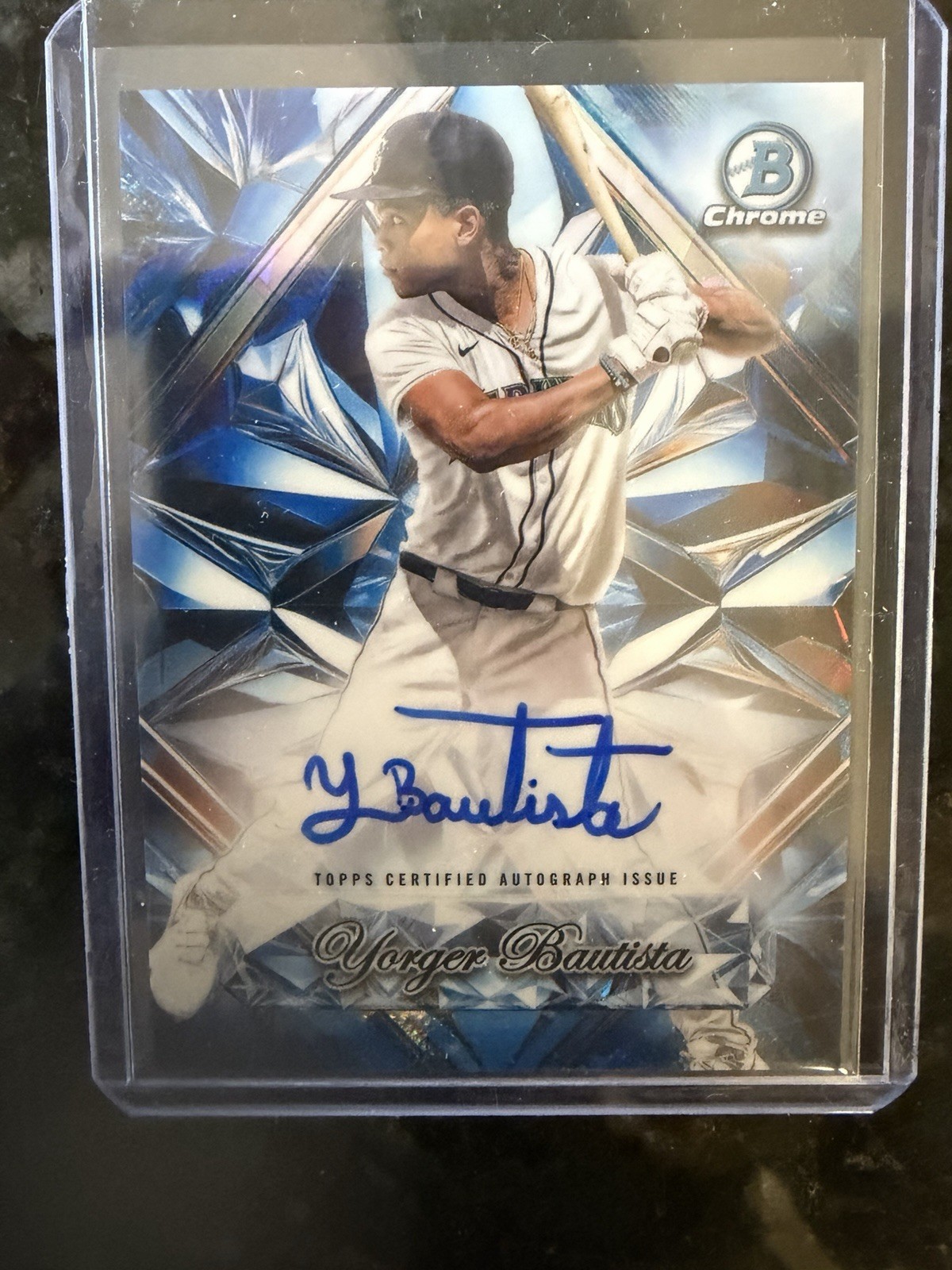 2025 Bowman Chrome Sapphire Yorger Bautista Selections Auto #SSA-YB Case Hit