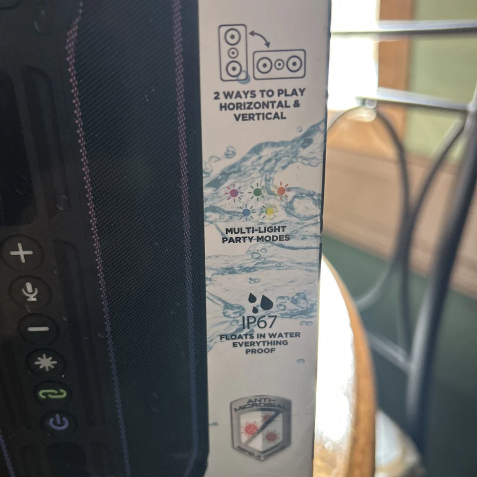 Altavoz Bluetooth Inalámbrico Impermeable Altec Lansing HydraBoom IMW1400-BLK ¡NUEVO! Foto 4 de 4