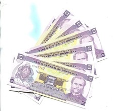 2006 HONDURAS 2 LEMPIRAS 23 CONSECUTIVE CURRENCY NOTE LOT CH CU 6512T