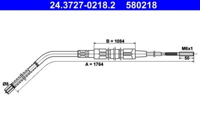 2x Bremsseil Seilzug Feststellbremse ATE 24.3727-0218.2/2x für BMW 3er E36 316