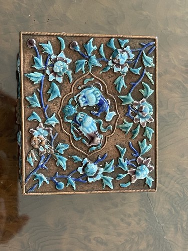A Lot Antique Chinese Brass Enamel Cigarette Boxes - Picture 10 of 10