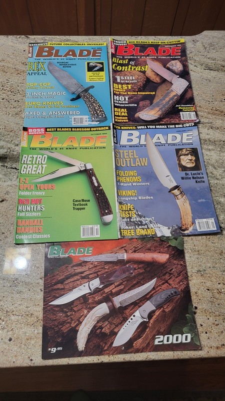 Blade Knife Magazine Lot with 2000 Calendar