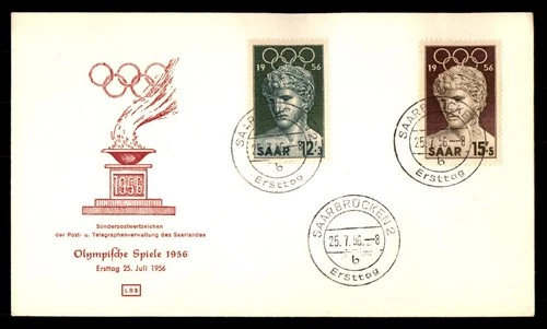 Mayfairstamps Germany FDC 1956 Sculpture Olympic Games First Day Cover aax_12521