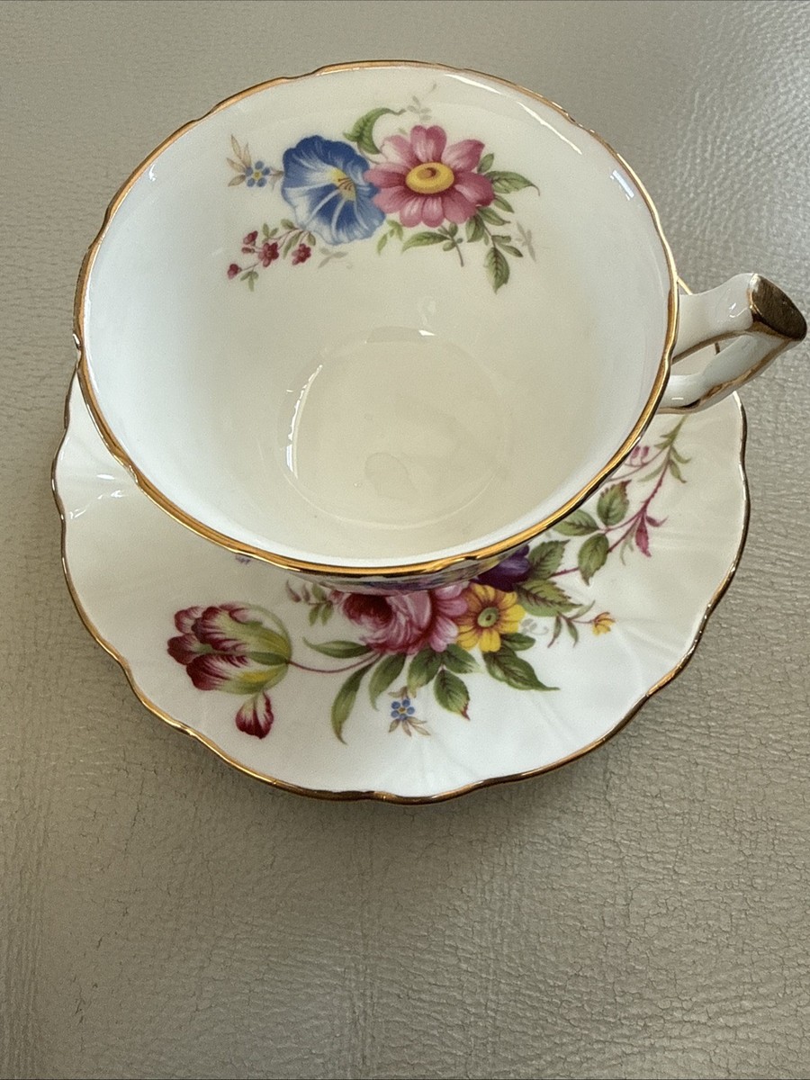 Vintage Aynsley Floral Teacup & Saucer Pattern 2383 Bone China