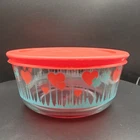 PYREX LUCKY IN LOVE GLASS BOWL 4 Cup  Red lid-2018 re-release