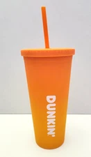 Dunkin Donuts Tumbler Soft Touch 24oz Orange Ombre Summer 2021