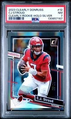 2023 PANINI CLEARLY DONRUSS CLEARLY THE ROOKIES #12 CJ STROUD 20/25 PSA 7