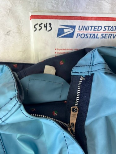 VTG LOT ONE Inc Blue Rain Jacket See All Pics Size Small - Picture 10 of 10