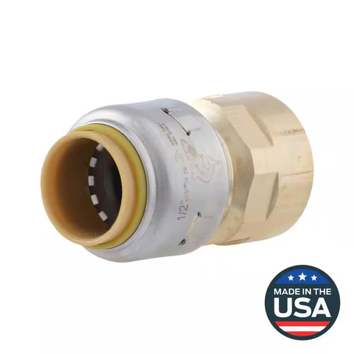 SharkBite UR072A Max Brass Adapter Fitting Push-to-Connect x FIP 1/2 in. NEW