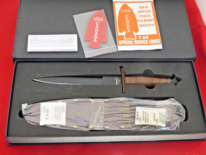 Boker Plus V-42 Devil's Brigade 2.1 new in box dagger fixed blade knife 02B01942