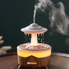 Cool Mist Humidifier with Essential Oil Diffuser, 350ml, 7-Color LED Light, Time