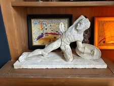 ANTIQUE 19TH CENTURY - DYING GLADIATOR PLASTER SCULPTURE - ROMAN - GRAND TOUR