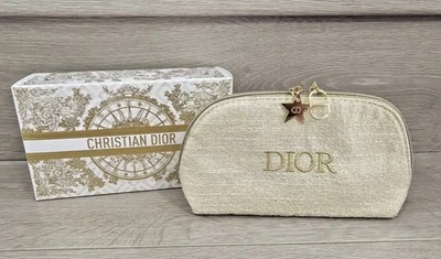 NIB Christian Dior Beauty Gold Vanity Case & Box Holiday Limited (Empty )