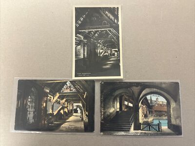 Vintage Luzern Switzerland Spreuerbrucke Lot Of 3 Postcards Postkarte Carte