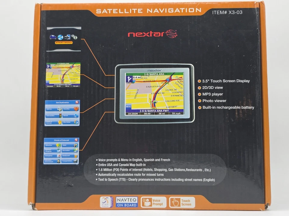 Nextar Satellite Navigation X3-03 w/ Case, Mount, and Power Supply Bundle! - Image 2 of 4