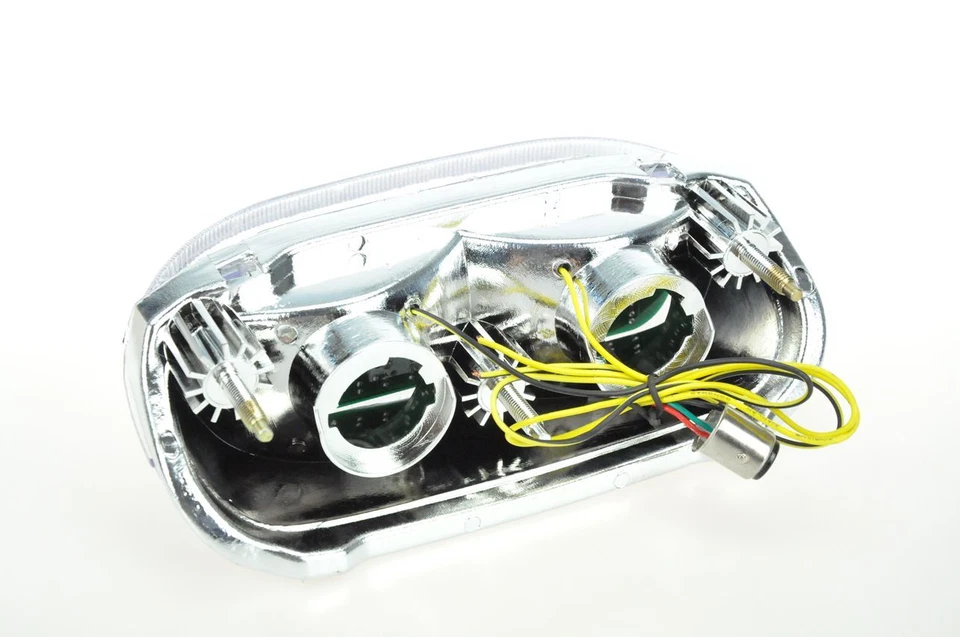 Luz Trasera LED + LED Delantera + Lente Trasera Señal de Giro Ajuste Ninja 93-05 ZX-6 ZZR600 Transparente Foto 4 de 4