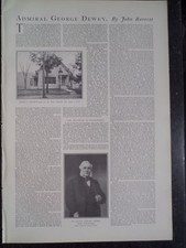 United States Admiral George Dewey Harper's Weekly 1899 3 Page Biography