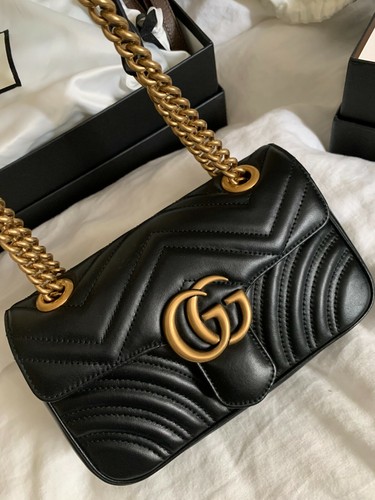 Gucci Marmont Shoulder Bag - Black | eBay