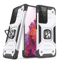 Wozinsky Ring Armor Hybrid HüLle Samsung Galaxy S22 Ultra Silber