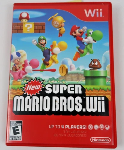 New Super Mario Bros. Wii (Nintendo Wii, 2009) Cleaned & Tested No Manual