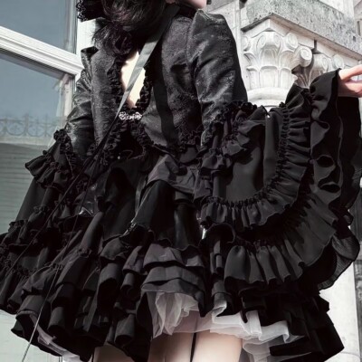 Japanese women Lolita Gothic long-sleeved coat blouse Cosplay