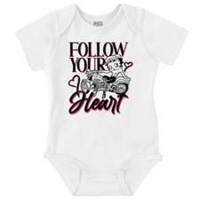 Biker Betty Boop follow Your Heart Cartoon Baby Girls Infant Romper Newborn
