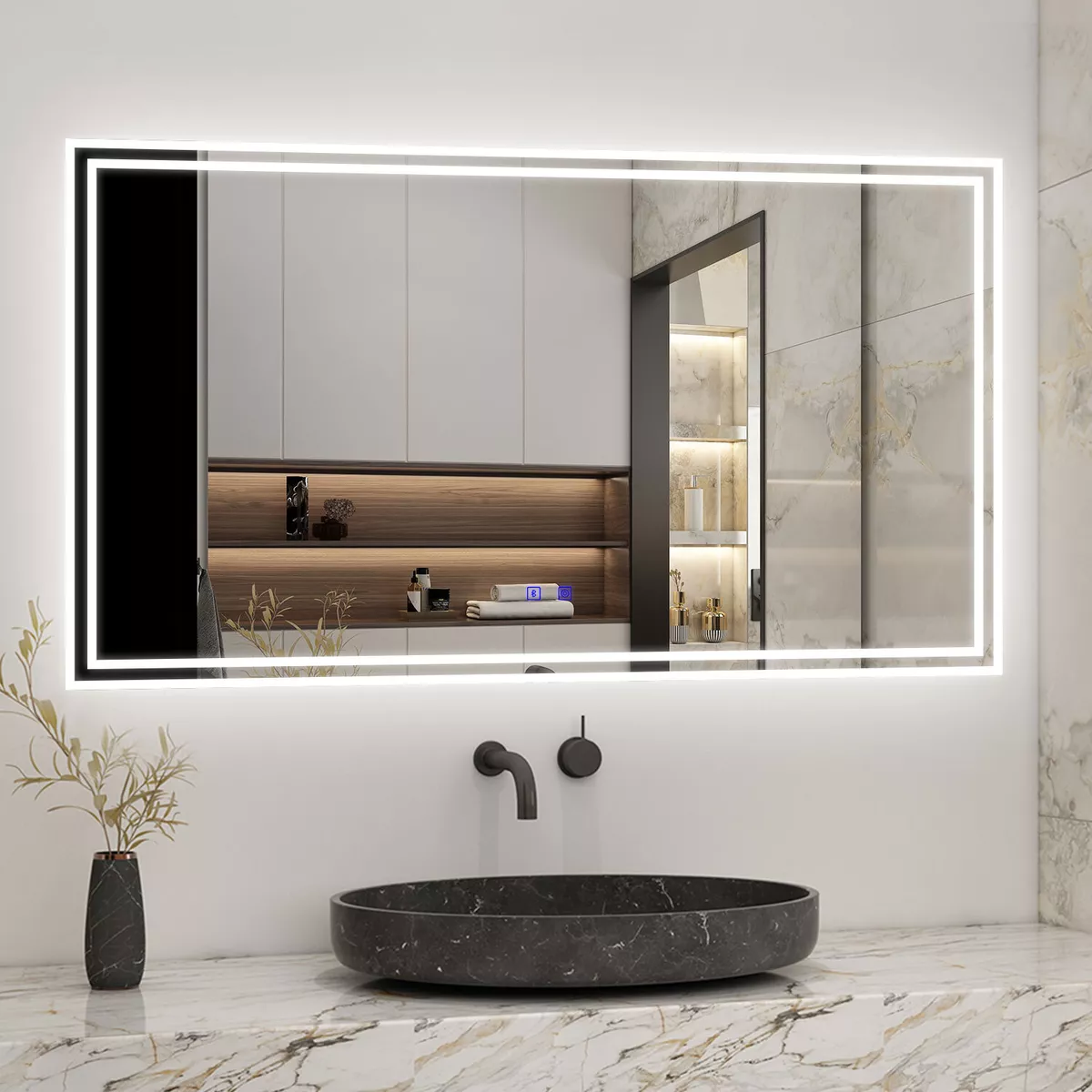 Dimmable 2024 bathroom mirror