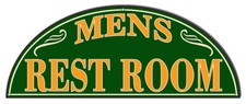 Vintage Style Metal Sign Men  s Restroom 7 x18