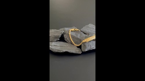 Gold Plated Solid 925 Sterling Silver Curb Cuban Link Childrens Baby ID Bracelet - Video 1 of 1