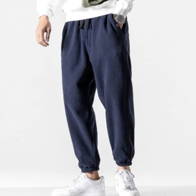 Amazon Aware Men's Navy Blue Fleece Slim Fit Casual Jogger Sweatpants Size M