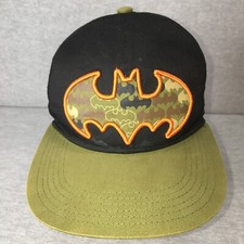 Batman Men's Snapback Authentic Black Camo Adjustable Hat Cap
