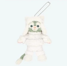 Tokyo Disney Duffy and Friends Gelatoni White Winter Time Wonders Plush keychain