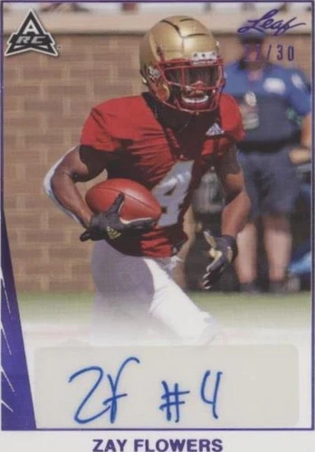 2021 Leaf Memories Zay Flowers #BA-ZF1