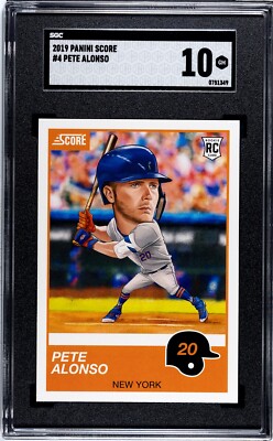 Alonso Rookie Blue 2019 Panini Score #4 Pete Alonso Rookie SGC 10 GEM MINT RC | eBay