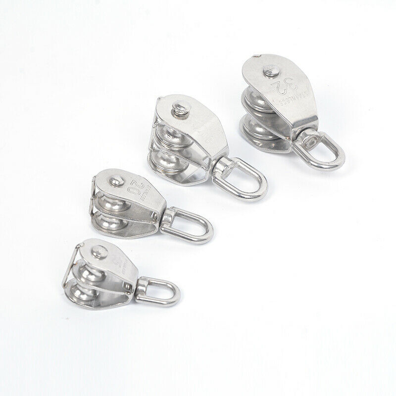 Carrucola In Acciaio Inox Per Sollevamento &ndash; M15-M100 &ndash; Singola/Doppia Con Girella