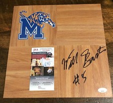 Will Barton Memphis Tigers Signed 12x12 Floor Piece W/ JSA COA