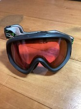 Bolle Snow Ski Goggles Red Rose Lens Black Sizable Adjustable Strap Youth