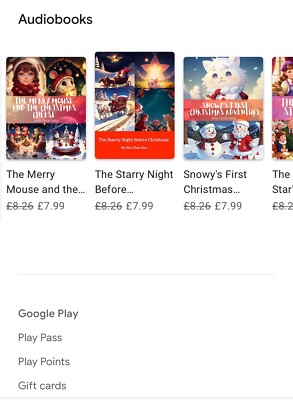 Best Kids  Xmas Gift: 6 Audiobooks for Google Play Books Library   $47.94 Value!